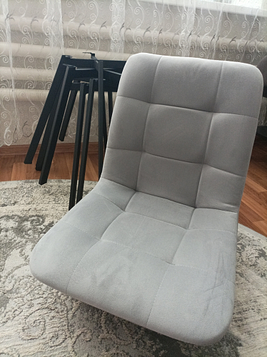 Стул на металлокаркасе Чилли К черный / зеленый фото покупателя 14