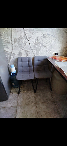 Стул на металлокаркасе Чилли К темно-серый (velutto 32) / черный фото покупателя 506