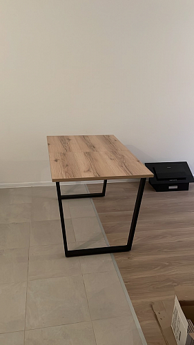 Деревянный стол Лота Лофт 140х80 дуб крафт табачный / черный матовый фото покупателя 246