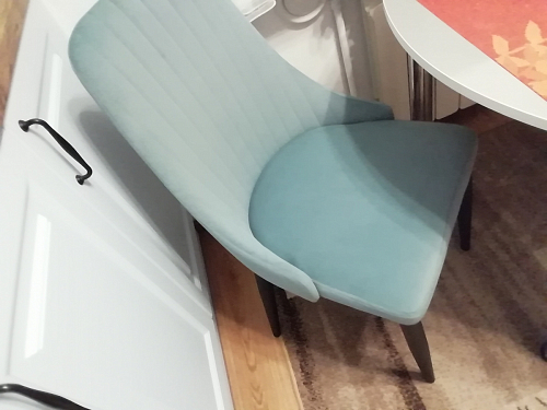 Стул на металлокаркасе Kora light blue / white фото покупателя 3