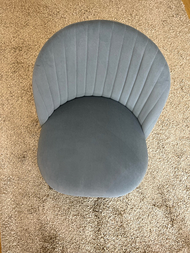 Стул на металлокаркасе Gabi 1 light blue / black / gold фото покупателя 921