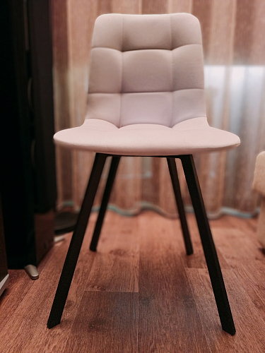 Стул на металлокаркасе Чилли бежевый / белый каркас фото покупателя 835