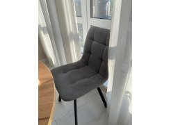 Стул на металлокаркасе Чилли синяя ткань / белый фото покупателя 366