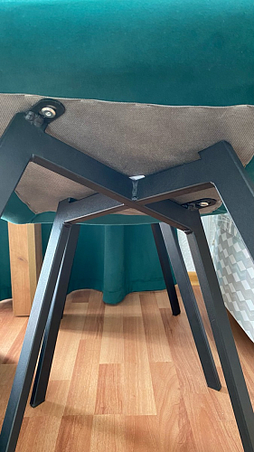 Стул на металлокаркасе Чилли бирюзовый / черный фото покупателя 1489