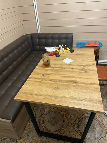 Деревянный стол Лота Лофт 140х80 черный матовый / бетон светлый фото покупателя 89