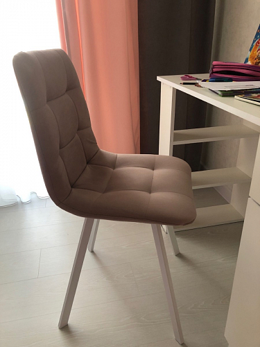 Стул на металлокаркасе Чилли К кирпичный / черный фото покупателя 70