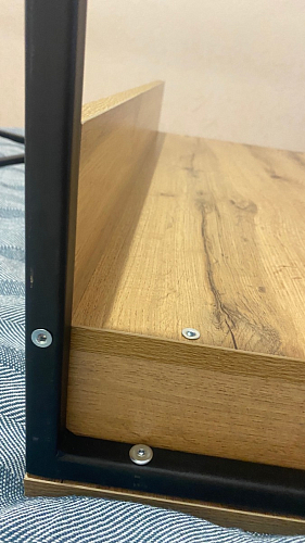 Письменный стол Лео Лофт дуб делано темный / белый матовый фото покупателя 24