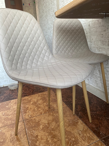 Стул на металлокаркасе Capri dark beige / white фото покупателя 52