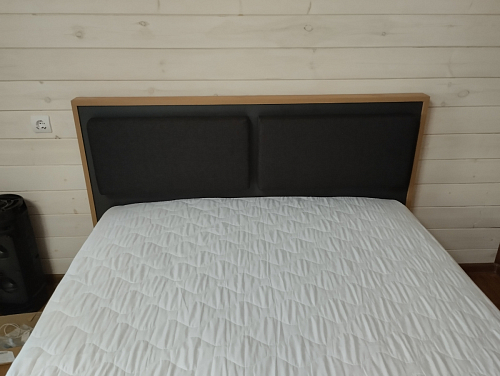 Двуспальная кровать Клауд 160х200 парящая дуб крафт золотой / антрацит фото покупателя 596