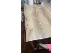 Деревянный стол Барон О 180 х 90 белая пленка шагрень / черный фото покупателя 15