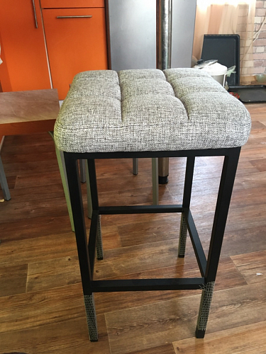 Барный стул Лофт микровелюр катания блэк / черный матовый фото покупателя 286