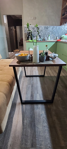 Стол Лота Лофт 120 32 мм бетон / черный матовый фото покупателя 609