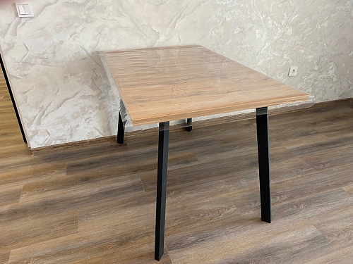 Стол Тринити Лофт 120 32 мм дуб галифакс табако / черный матовый фото покупателя 419