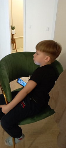 Стул на металлокаркасе Kamelia светло-фиолетовый / золотой фото покупателя 16