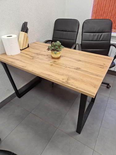 Деревянный стол Лота Лофт 120x75 дуб крафт табачный / черный матовый фото покупателя 136