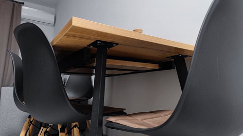 Стол Тринити Лофт 120 32 мм дуб галифакс табако / черный матовый фото покупателя 491