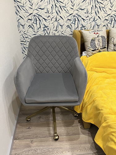 Компьютерное кресло Molly grey / gold фото покупателя 2