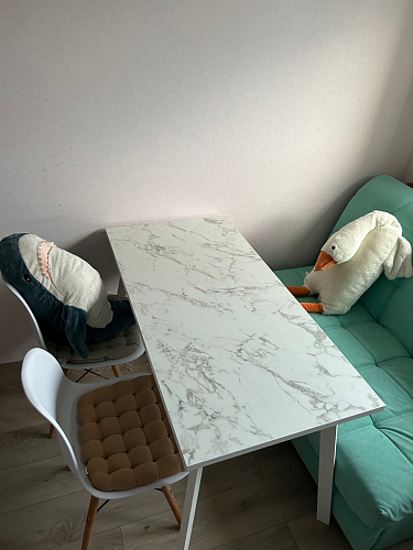 Стол Тринити Лофт 120 32 мм дуб галифакс табако / черный матовый фото покупателя 680