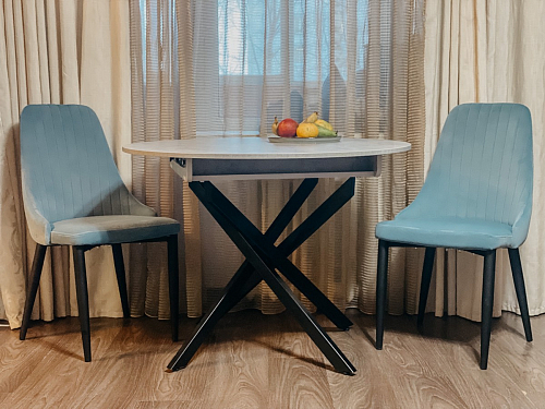 Стул на металлокаркасе Kora green / black фото покупателя 65