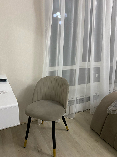 Стул на металлокаркасе Gabi 1 light blue / black / gold фото покупателя 453