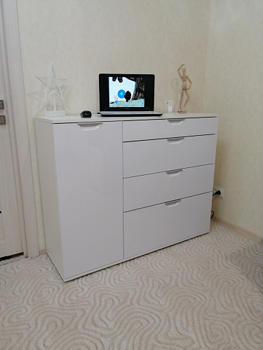 Комод Кастор белый / мокко фото покупателя 10