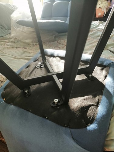 Стул на металлокаркасе Чилли К светло-серый велюр / черный каркас фото покупателя 731