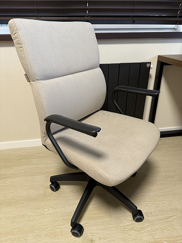 Компьютерное кресло Benefit/Бенефит флок бежевый 7 фото покупателя 2