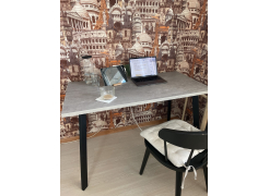 Стол Тринити Лофт 120 32 мм бетон / черный матовый фото покупателя 599