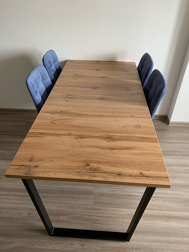 Стол Лота Лофт 120 32 мм бетон / черный матовый фото покупателя 105