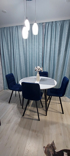 Стул на металлокаркасе Чилли синий / белый фото покупателя 1223