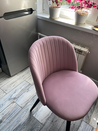 Стул на металлокаркасе Gabi dark beige / black / silver фото покупателя 45