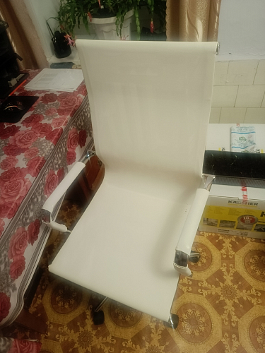 Компьютерное кресло Reus белая сетка / хром фото покупателя 79