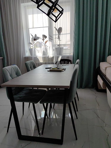 Деревянный стол Лота Лофт 120x75 дуб крафт табачный / черный матовый фото покупателя 92