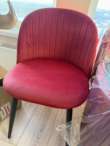 Стул на металлокаркасе Gabi dark beige / black / silver фото покупателя 603