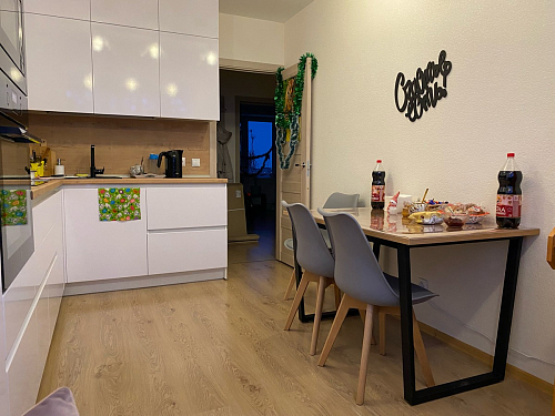 Стол Лота Лофт 120 32 мм бетон / черный матовый фото покупателя 123