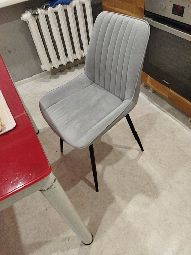 Стул на металлокаркасе Седа К латте / черный фото покупателя 215