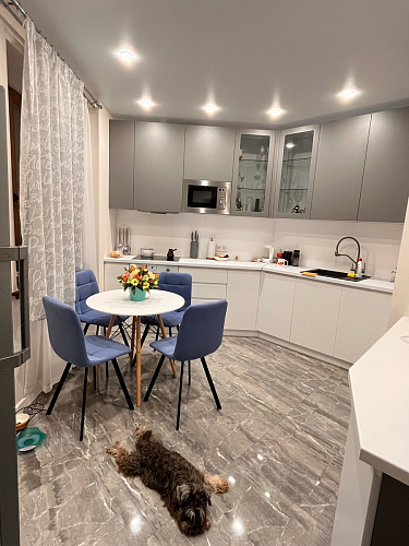 Стул на металлокаркасе Чилли синяя ткань / белый фото покупателя 1008