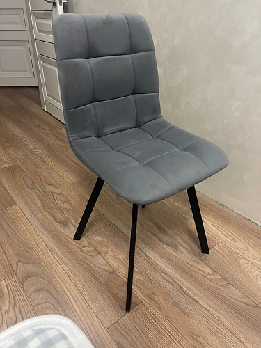 Стул на металлокаркасе Чилли синяя ткань / белый фото покупателя 585