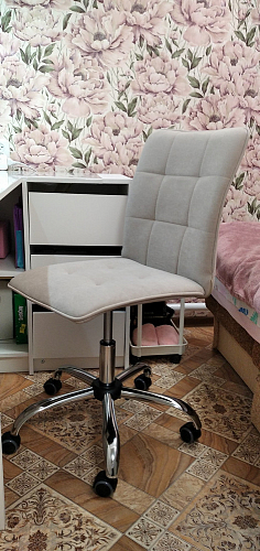 Компьютерное кресло One/Ван флок молочный 4 фото покупателя 19