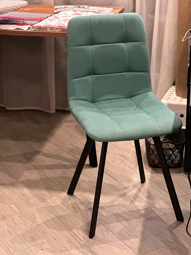 Стул на металлокаркасе Чилли К черный / зеленый фото покупателя 149