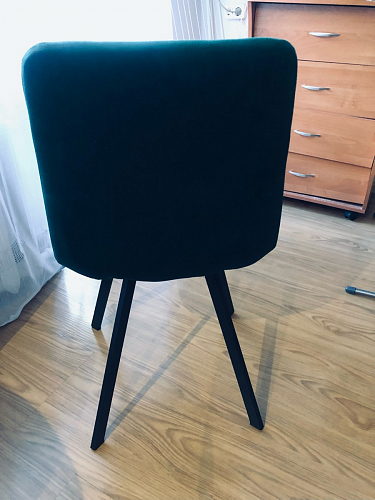 Стул на металлокаркасе Чилли К светло-серый велюр / черный каркас фото покупателя 749