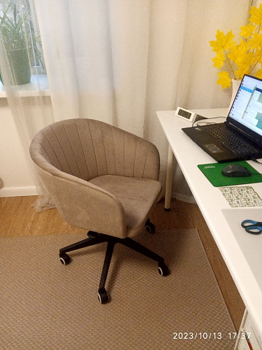 Компьютерное кресло Тибо 01 светло-коричневый / черный фото покупателя 9