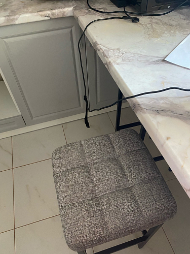 Барный стул Лофт микровелюр катания блэк / черный матовый фото покупателя 259