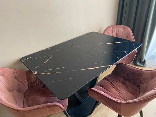 Стол на тумбе Бугун белый / золото фото покупателя 83