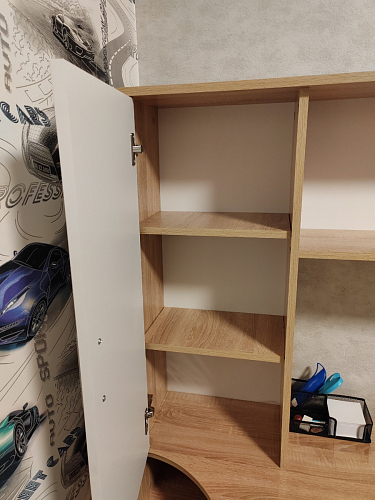 Стол компьютерный КСТ-16 бетон / белый фото покупателя 82