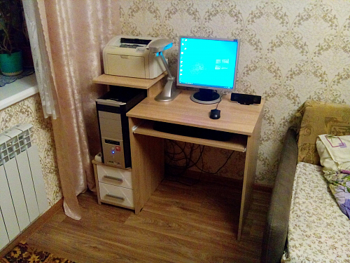 Компьютерный стол Джаз-24 левый дуб молочный фото покупателя 156