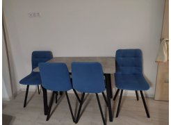 Стул на металлокаркасе Чилли синяя ткань / белый фото покупателя 231