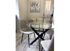 Стул на металлокаркасе Capri dark blue / black фото покупателя 3