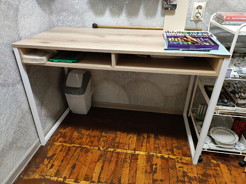 Письменный стол Леон Лофт бетон / черный матовый фото покупателя 21