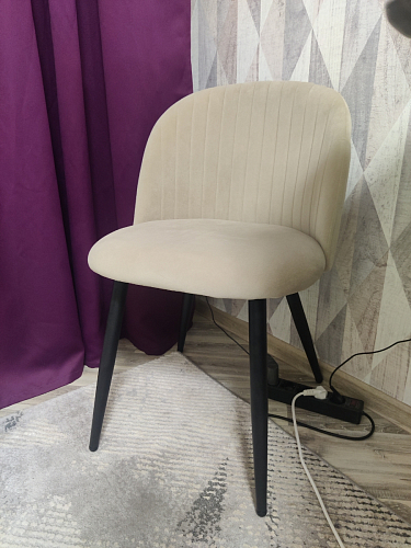 Стул на металлокаркасе Gabi gray / black фото покупателя 842